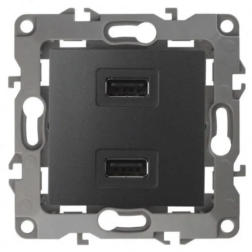 Розетка USB Эра 12 Антрацит