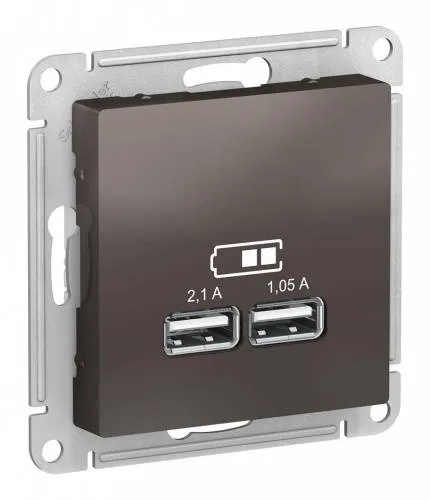 Розетка USB Мокко Schnider(Серия Atlas Design) 